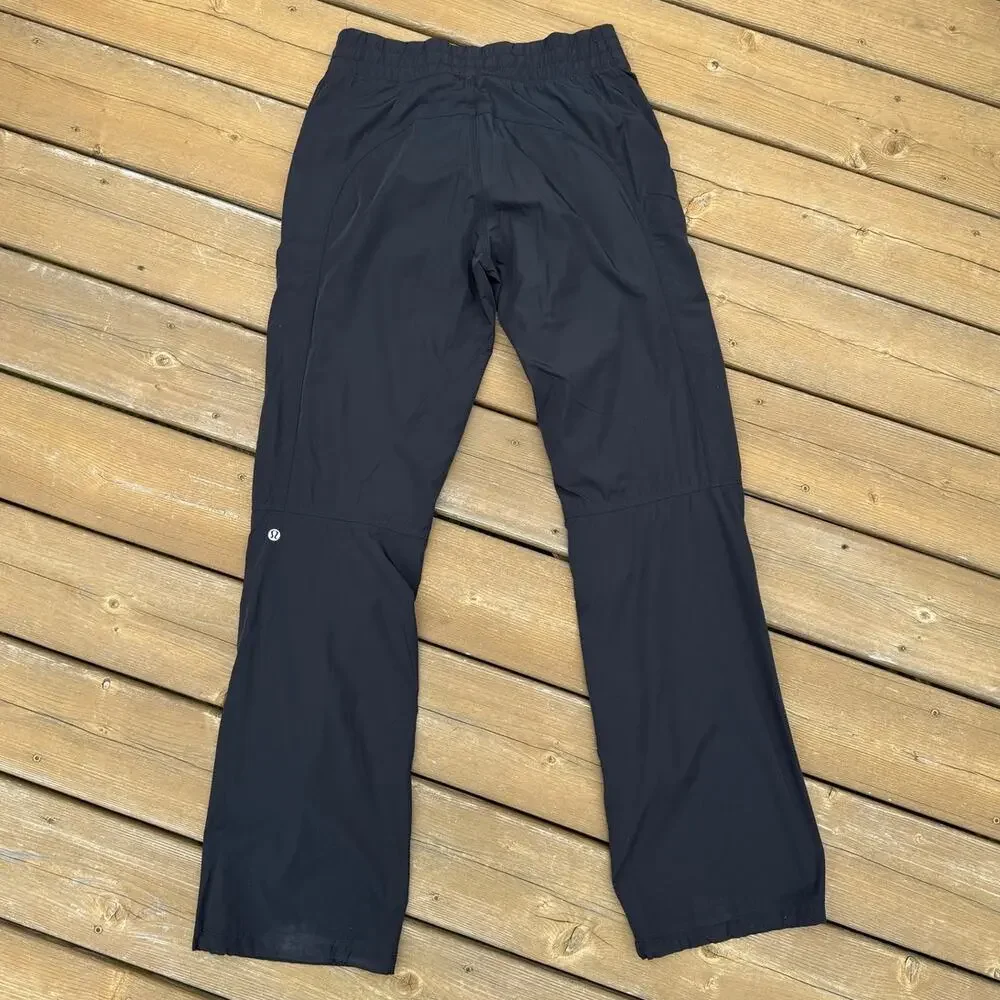 Lululemon Run size 6 RARE DISCONTINUED Dog Runner Lined Pants - Black - Picture 8 of 14